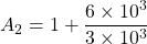 Rendered by QuickLaTeX.com \{对齐*}开始现代{2}= 1 + \压裂{6 \ * 10 ^{3}}{3 \ * 10 ^{3}}{对齐*}\结束