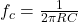 Rendered by QuickLaTeX.com f_ {c} = \ frac {1} {2 \ pi rc}