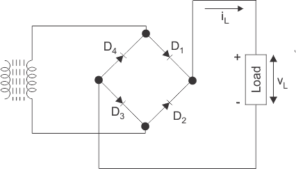二极管桥式整流器全波